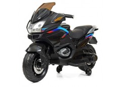 Електромотоцикл р/к. 2двиг.45W. акум.12V/9AH. MP3. USB музика. світло. чорний M ...