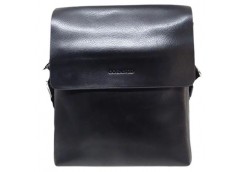 Сумка чоловіча шкіряна чорна 23*29см 318-4