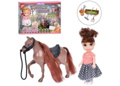 Лялька в кор. конячка 14см. 31*24*5см. 2вид. A8-48 (36)