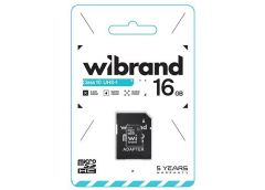Карта пам'яті Wibrand microSDHC (UHS-1) 16GB class 10. WICDHU1/16GB-A (1)