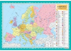 Карта Європи політична  PKU-02  (Експрес Удачі)