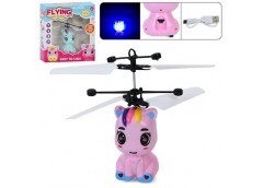 Літаюча конячка в кор. акум. USB. реагує на руку. світло 17*18*5см. 2кол. JM-588...