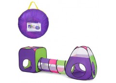 Намет з тунелем в сумці 252*76*100см. піраміда: 4 входи. 4вікна. куб: 4 входи. 5...