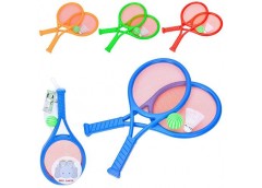 Бадмінтон пластик. в сітці 2 ракетки. воланчик. м'ячик 49*20*6см. 4вид. MR 1168 (24)