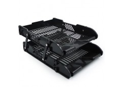 Лоток горизонтальн. 2 відділення, чорний DSCN3093-BK