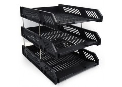 Лоток горизонтальн. 3 відділення, чорний DSCN3091-BK