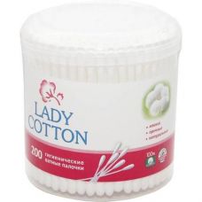 Вухочистки Lady Cotton пластмасова банка 200шт. 07604 (24)
