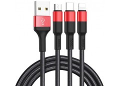 Кабель зарядний Hoco (USB-IP-Micro-Type-) 2.0A. 1.0м. X26 (1)