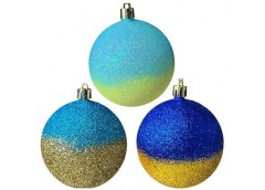 Кулька новорічна 10см. 3шт. в кор. 