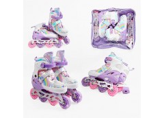 Ролики розcувні S(29-33) алюм. рама. в сумці фіолетові J-7714-8 (1)