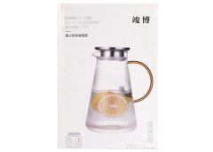 Кувшин 1.5л. в кор. метал кришкою скляний  