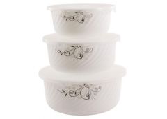 Набір салатників з кришкою склокерам. 3шт. 