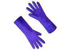 Рукавиці утеплені господарські фіолетові основа латекс, підкладка фліс 9р SEVEN ...