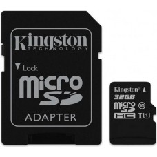 Карта пам'яті KINGSTON microSDHC 32GB Canvas Select  U1 (R100, W10) + adapter SDCS/32GB