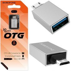 Перехідник BOROFONE BV2, USB-A to Micro-USB, converter, OTG suport, USB3.0 (1)