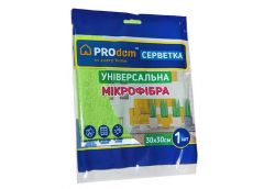Серветка для прибирання. мікрофібра універсальна 30*30см Prodom 25327 АППТ (50)