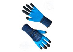 Рукавиці синтетичні сині з подвійним спіненим латексним покриттям 3/4 FLL9320 69320 (12)