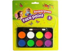 Аквагрим в палітрі, 8 кол. 9153 (7767) (12)