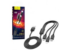 Кабель зарядний Hoco ((iP-Type-C-Micro) 1.0м. X74 (1)