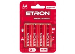 Бат. R6 бл. Etron Mega Power Alkaline AA-C4 (4/48/480)