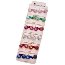Резинка тонка з перлиною мікс кольор. за 2шт 02291 (6ком)