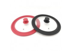 Кришка скляна з силікон. обідком багаторозмірна 