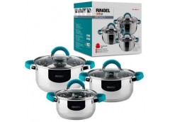 Набір каструль нерж. Ringel Promo 1,6л. 2,3л, 3,2л. RG-6000/1-P ЮГ-К (4)