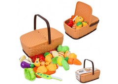 Продукти в куль. на липучці, дошка, ніж, корзина 30пред. 27*19*11см. CF-79 (36)
