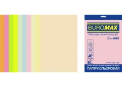 Папір офс А-4 50а/80г 10 кол Pastel+Neon 2721750E-99 BM BUROMAX
