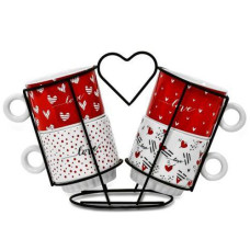 Набір чайний на стійці в кор. "Love" 250мл 5пр/наб  R93942 (24)