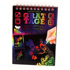 Набір для творчості "Grattage А6" Блокнот МАЛИЙ укр. GRT-02-02 Danko toys (25)*****