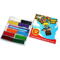 Пластилін восковий "Н.В. Гамма "TRAVEL KIDS" 12кол. 144гр. 331011TK (24)***
