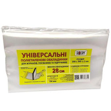 Обкладинка д/книг Tascom П/Е регул. h-280(клейова) журналів і посібників 150мкм 2629-TM (20/1000)