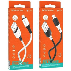 Кабель зарядний Borofone (USB-Micro) 2.4A. 1.0м. силікон BX79 (1)