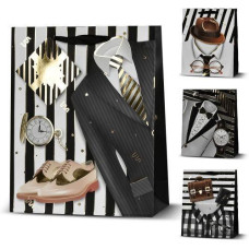 Пакет подарунковий паперовий "Men's style" 30*41*11см. R32896-L (360)