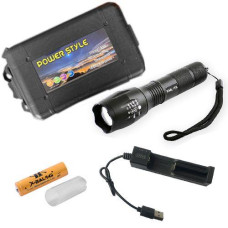 Ліхтарик в кор. акум. "Police" 1шт. 18650/3хААА USB zoom. 1831-T6 (1)