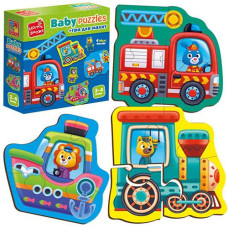 Пазли "Vladi Toys" Транспорт. Тварини" з грою VT1722-28 (1)