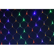 Гірлянда штора-сітка 120LED 1,5*1,5м. прозорий дріт. мульти колір RV-31 M (100)