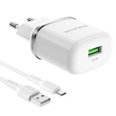 Зарядне Borofone (USB-Micro) QC3.0. 18W. BA36AMW (1)