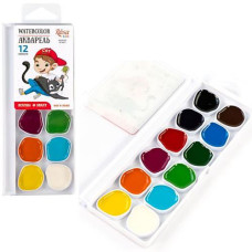 Набір акварельних фарб ROSA Kids 12 кол Cats with Boy 301203
