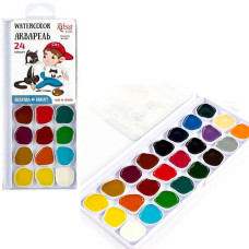 Набір акварельних фарб ROSA Kids 24 кол Cats with Boy 301207