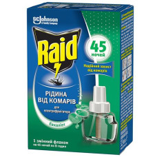 Рідина від комарів та мух "Raid" 33мл. 45 ночей захисту 643806 ФОРВ (24)