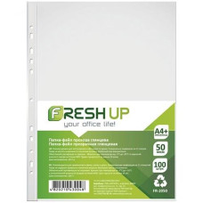 Файли Fresh Up A4+ 50мк за 100шт з перфорацією на 11 отворів, глянсова фактура FR-2050 (1/15)