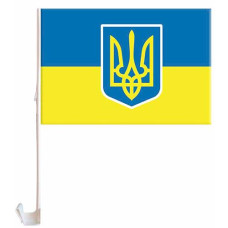 Прапор України 30*45см. для авто зі штоком 781011 (10/150)