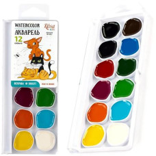 Набір акварельних фарб ROSA Kids 12 кол Cats 301202