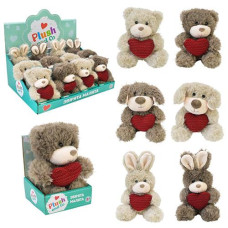 М'яка іграшка в кор. 12шт. "Plush and Co "Ведмедик/Зайчик/Собачка" 38*26*14см. 6вид. PLC25013 (144)