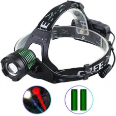 Ліхтарик на голову в кор. акум. "Police" microUSB. 2шт. 18650. (white+red) 2188-2XPE (30)