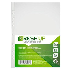 Файли Fresh Up A4 30мк за 20шт з перфорацією на 11 отворів, з тисненням FR-2030-20
