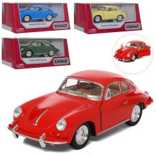 Машинка в кор. метал. "KINSMART Porsche 356 B Carrera 2" інерц. гум. колеса 16*8*8см. KT 5398 W (24)