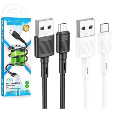 Кабель зарядний Hoco (USB-Micro)  2.4A. 1.0м. PVC 2кол. X83 (1)